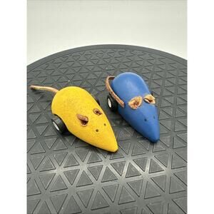 Plan Toys 2 Wooden Mice Car Toys Made In Thailand
